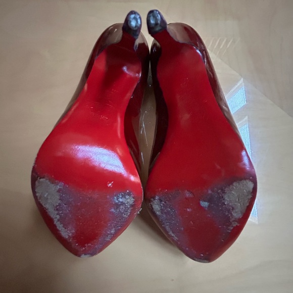 Christian Louboutin Rolando (Hidden Platform) Pumps Dark Red - Picture 5 of 10